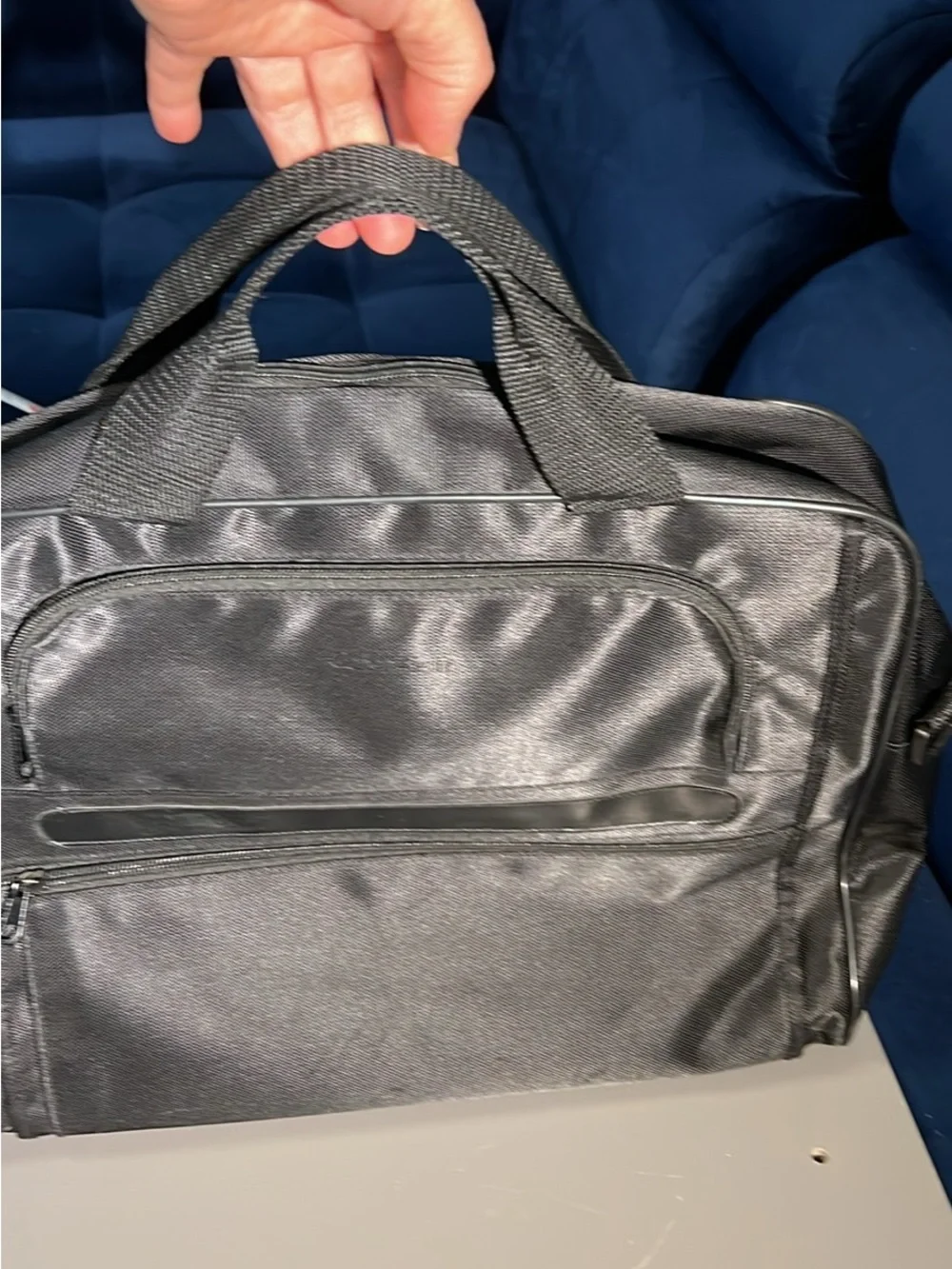 Calvin Klein Black Laptop Briefcase with Front Zip Pockets